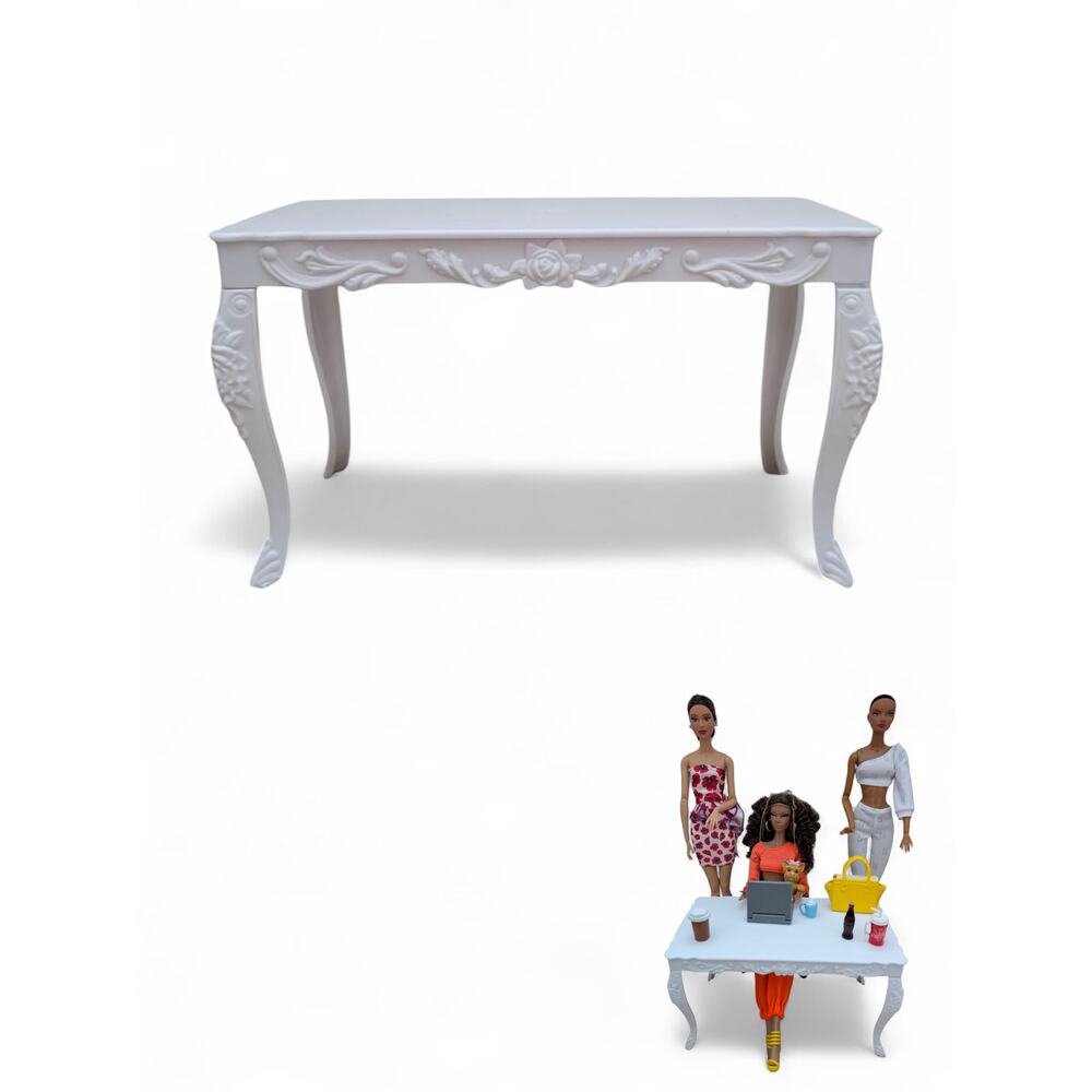 New White Table or Desk For Barbie for 1:6 Scale Dolls Integrity Fashion Royalty